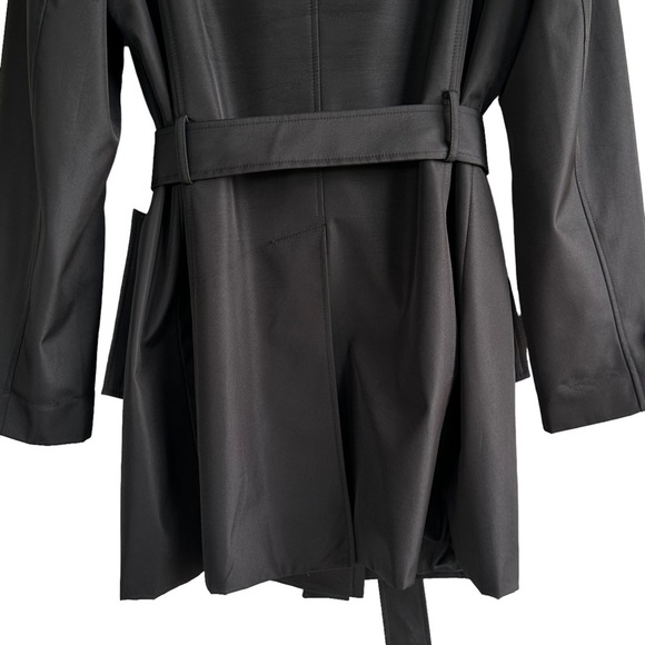 Calvin Klein Black Trench Jacket Coat Fall Quiet Luxury Minimalist - Picture 11 of 13